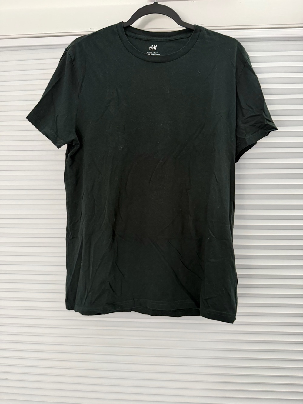 H&M Men’s Dark Green Crew Neck Short Sleeve Tee